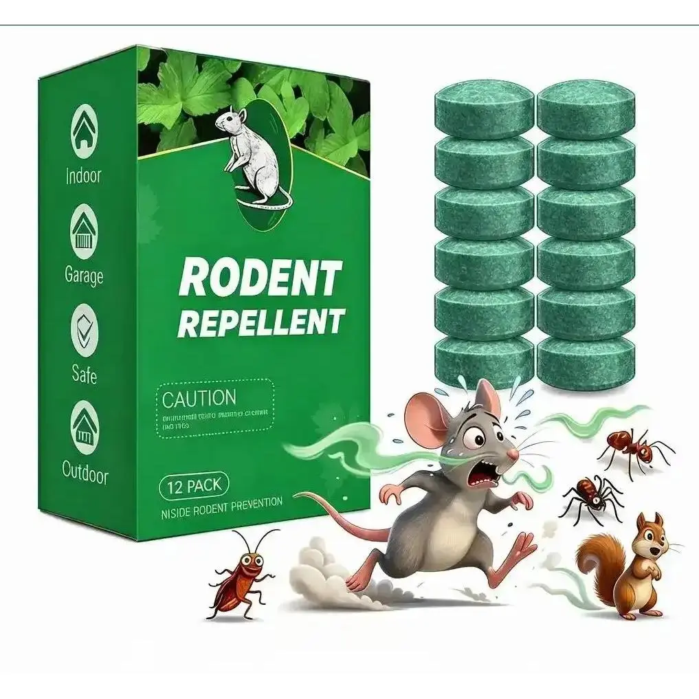 Rats run wild at home, gnaw on cabinets, andleave smelly droppings.Rat poison is toxic,and sticky rat boards are dirty and hard toclean-if there are children or pets like catsand dogs, it's not something you can usecasually?This natural plant ratr