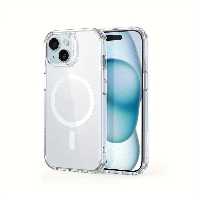 Luxury Clear Case for iPhone 17Promax 16Pro 16E 15Plus 14Pro 13 12 11 Transparent Acrylic Magnetic Wireless Charging Cover,Anti-yellowing phone case, Shockproof, Shatterproof | Compatible with MagSafe