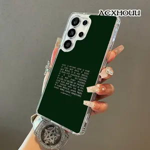 Dark Green Bible Verse 1 Corinthians Text Art Magnetic Protective Case for SAMSUNG S26 ULTRA S25 S24 S23 S22,Aesthetic Design Shockproof,Silicone,Lightweight,Scratch Resistant,and Girly
