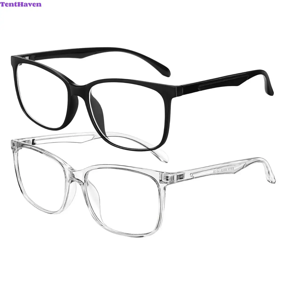 Unisex Square Blue Light Blocking Glasses, Anti UV Clear Frame Computer Gaming Eyewear, Comfortable Lightweight Blue Blocker Glasses For Daily Office Screen Use