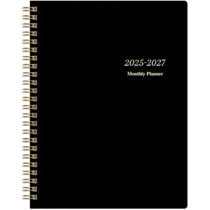 Monthly Planner 2025-2027, July 2025 - June 2027, 2 Year Calendar 2025-2027 Monthly Planner, 7.5" x 10", 24 month Calendar With Goals , Habit  Suitable for Schools & Offices & , Black