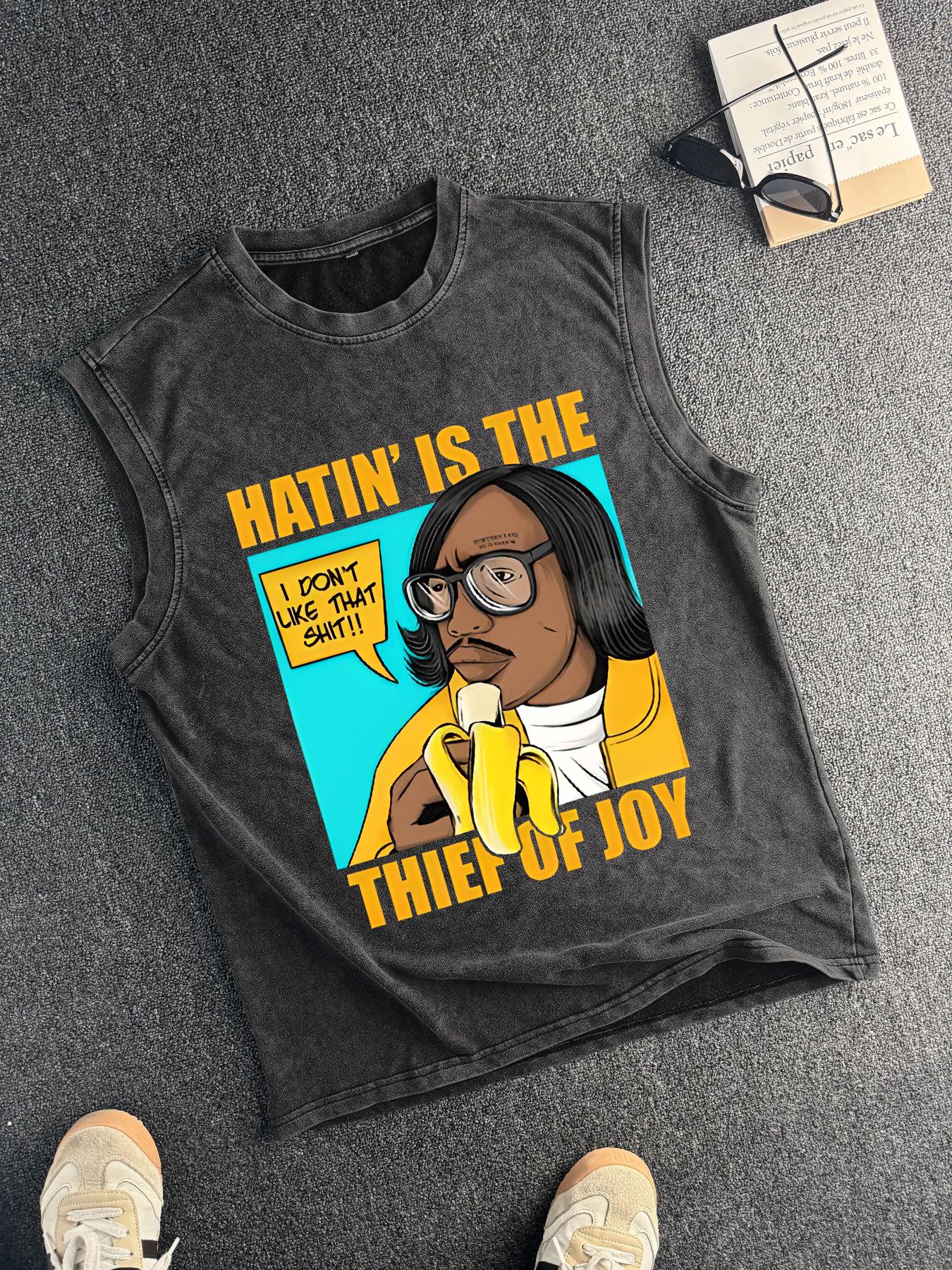 Men's Vintage Cotton Vest, Round Neck Sleeveless Casual Summer Top, Fitted Fashionable Design, Moderate Fabric Thickness