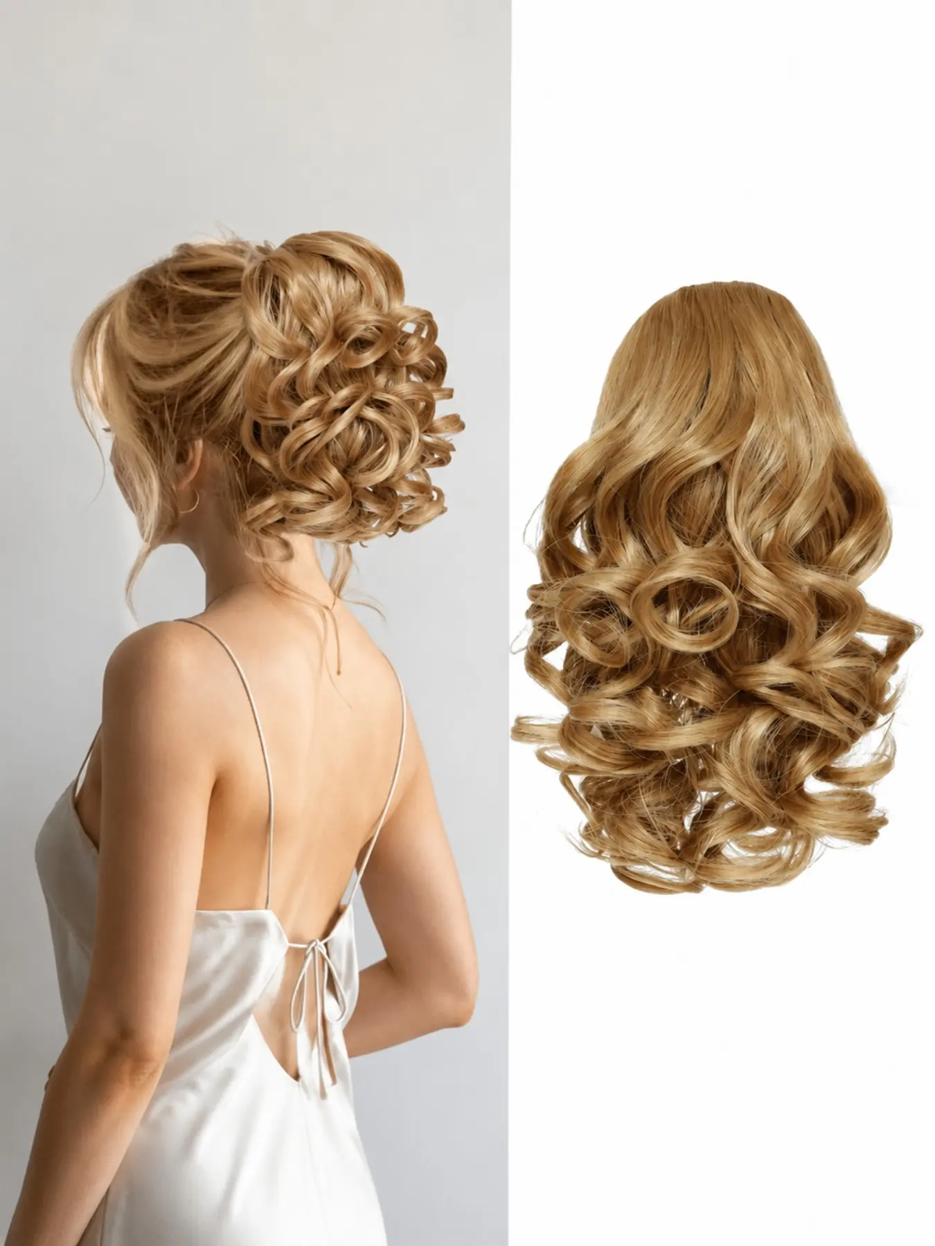 Women's Drawstring Ponytail Extension, 10 Inch Curly Synthetic Hairpiece, Natural Short Ponytail, Curly Ponytails, Ideal for Daily Wear and Parties