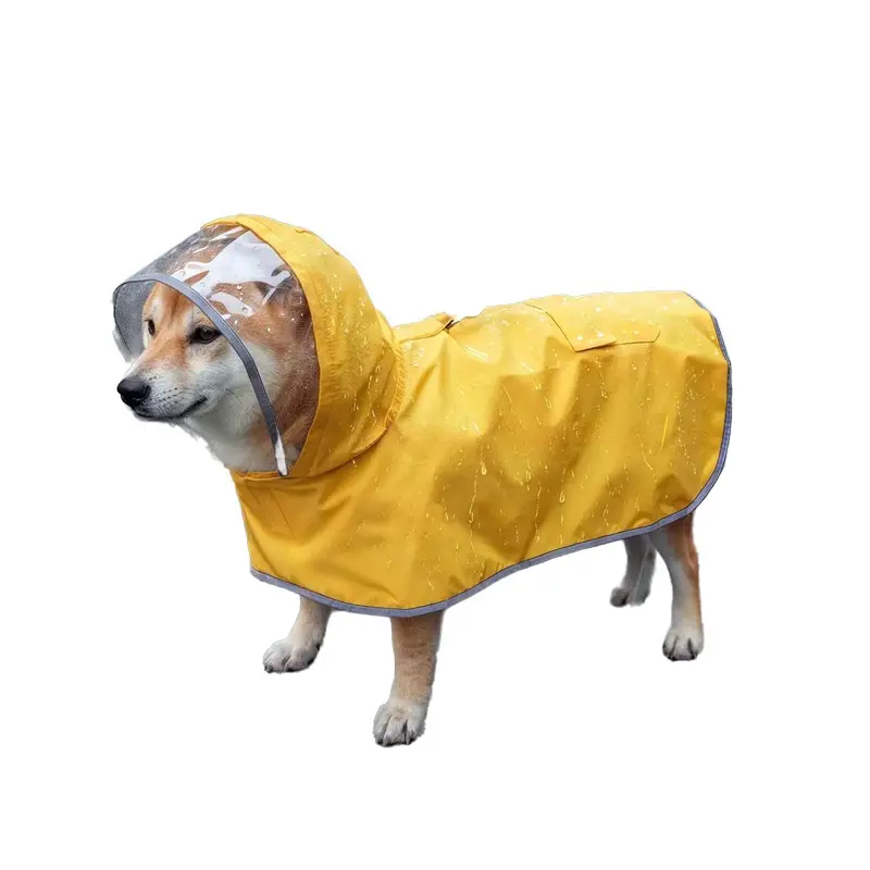 Dog Raincoat for Outdoor Use, Waterproof Pet Rain Poncho, Full Coverage Design, Suitable for Small to Medium Dogs, Abdominal Protection