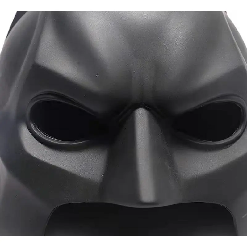 Dark Knight Style PVC Mask, 1-Size Face Covering Accessory for Halloween Dress Up, Cosplay Party Prop, Accessories, One Size