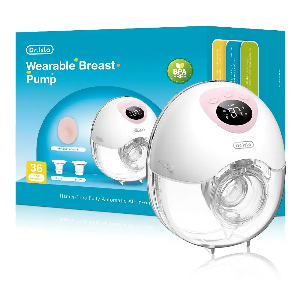 Smart Automatic Breast Pump, Hands Free Pump, 4 Modes: Massage, Suck, Milk, Variable Frequency, 210ML Food-Grade Cup, Quiet Operation Under 40db
