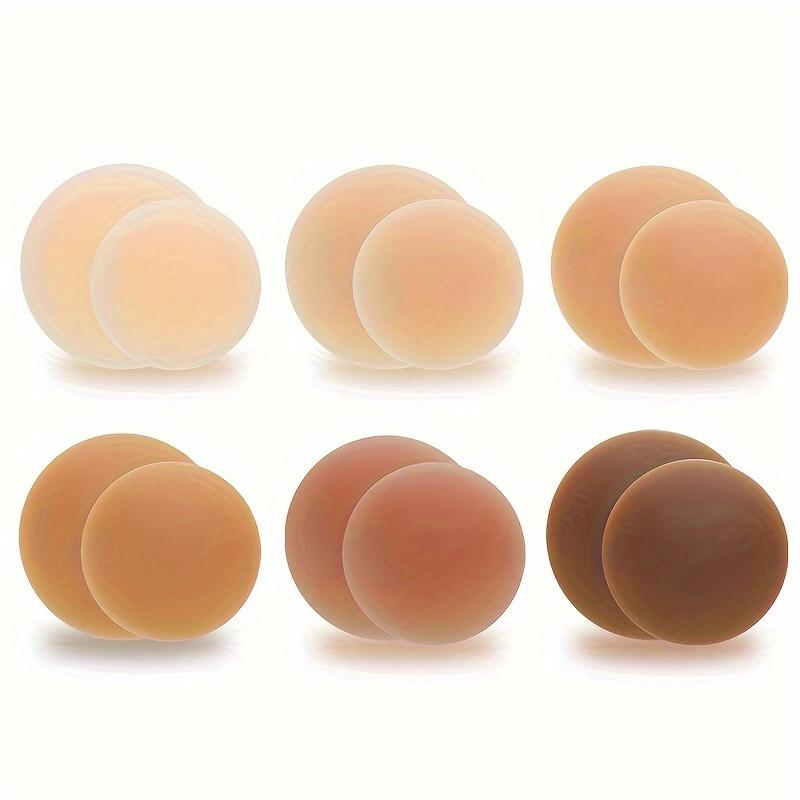 3 Pairs Silicone Nipple Covers, Seamless Invisible Self-Adhesive Anti-Convex Nipple Pasties, Women'S Lingerie & Underwear Accessories, Solid Color, 100% Silicone, with Hand Washable Bra Accessories