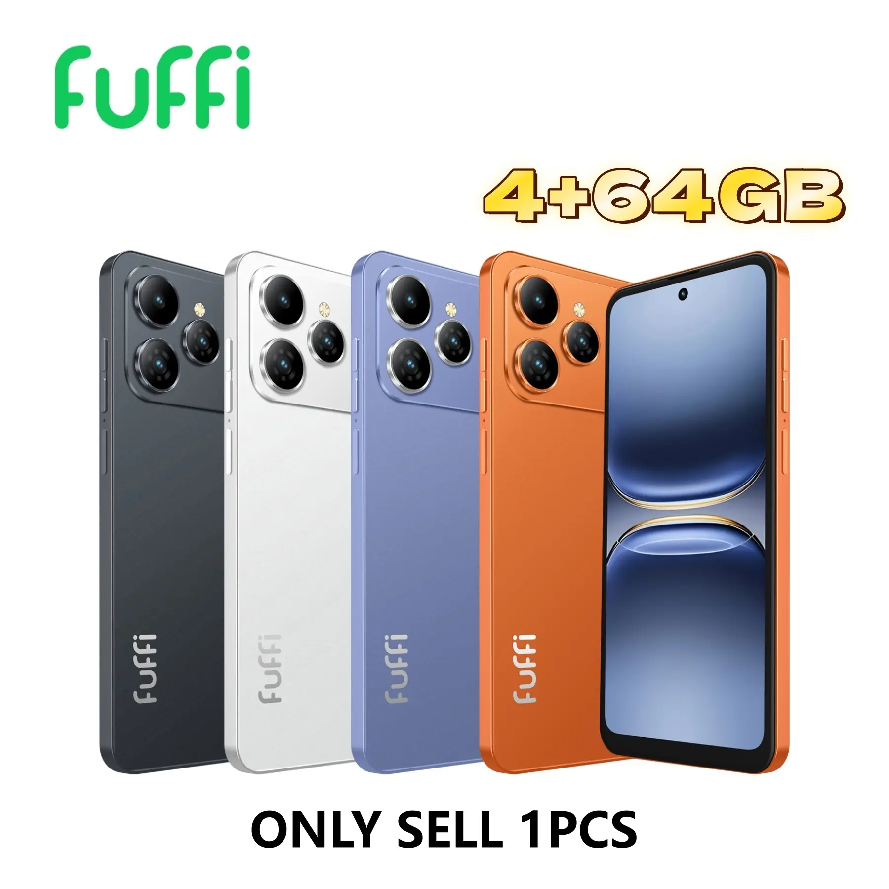 Fuffi M17 Pro Smartphone, 6.56-Inch HD Screen, 4GB RAM 64GB ROM