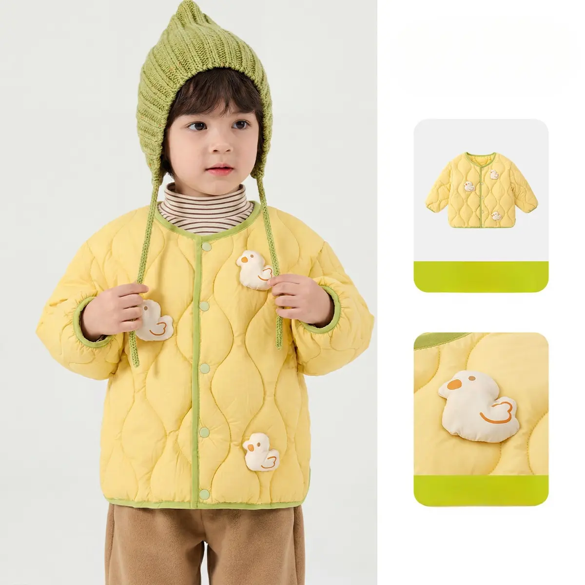 Unisex Kids Cotton Padded Coat With Vivid 3D Cartoon Patterns, Warm Lightweight Outerwear For Boys And Girls, Ideal Autumn Attire For Daily Play, School Time And Casual Outdoor Activities For Children
