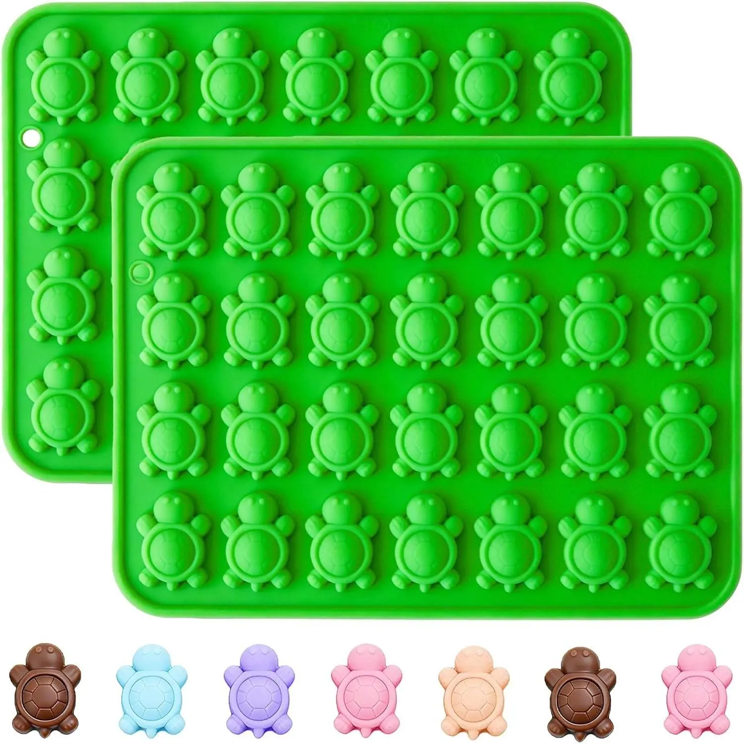 28 Cavities Mini Sea Turtle Silicone Molds, 3D Tortoise Mold for Chocolate, Candy, Gummy, Jello, Desserts & Cake Decoration, 2ml Capacity Each