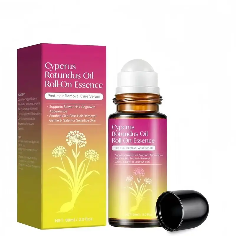 Cyperus Rotundus Oil, Natural Hair Removal, Hair Removal Solution, Reduces Unwanted Hair Growth, Soothes Skin, Minimizes Pores, for All Skin Types