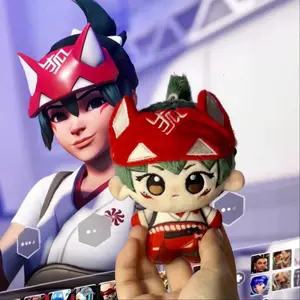 Overwatch Merch Ssvgg Attribute Mauga 10cm Cotton Doll Fan-Made High-Looking Game Plush Bag Charm Plush Toy Gift