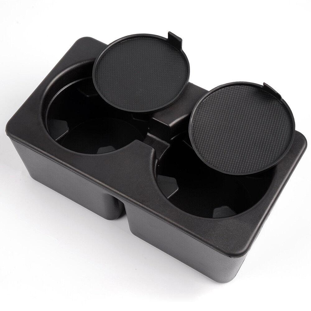 Cup Holder Compatible with 2007-2013 Chevy Silverado Avalanche Sierra 2007-2014 Suburban Tahoe Escalade - Floor Mounted Front Center Console Dual Beverage Drink Insert Automotive Vehicle Interior Truck