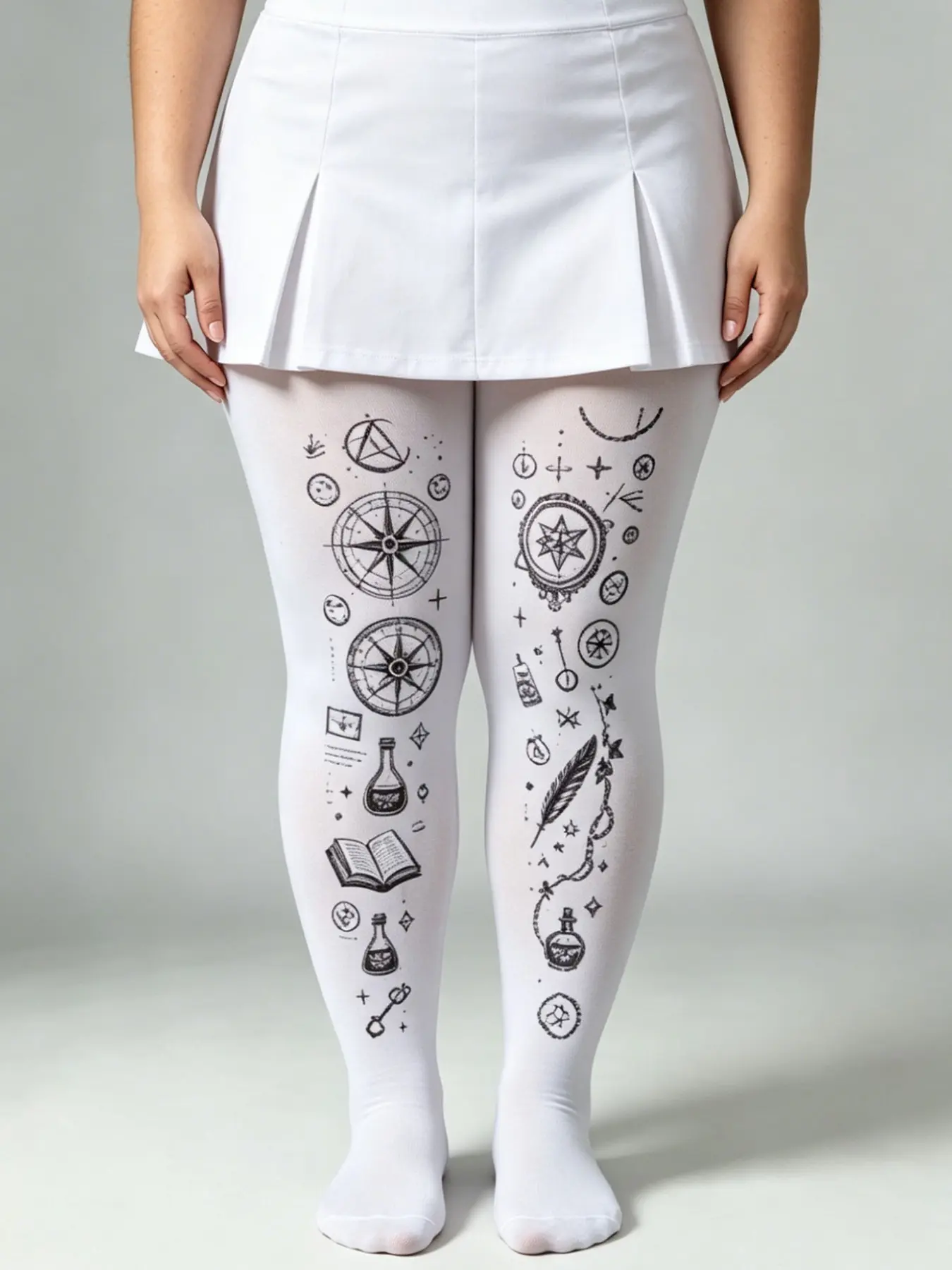 Women's Y2K Gothic Style Knee-High Socks, Comfortable Daily Wear, Ideal for Casual Activities, Perfect Gift for Fans