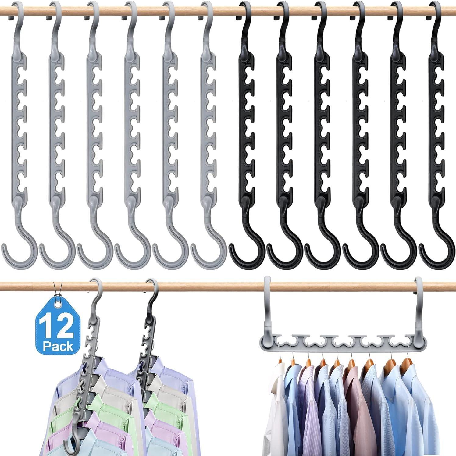5/10/20Pcs Rotatable Clothes Hanger, Foldable Clothes Hanger With Hook, Space Saving Hanging Clothes Hanger For Dormitory, Home Organizer, Summer for Gift 5/10/20Pcs Rotatable Clothes Hanger, Foldable Clothes Hanger With Hook, Space Saving Hanging Clothes Hanger For Dormitory, Home Organizer, Summer for Gift