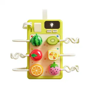 Educational Plug Toy with Fruit Graphics, Enhances Pairing Interest, Geometric Matching for Hand-Brain Development, Birthday Gift for Kids Aged 3+