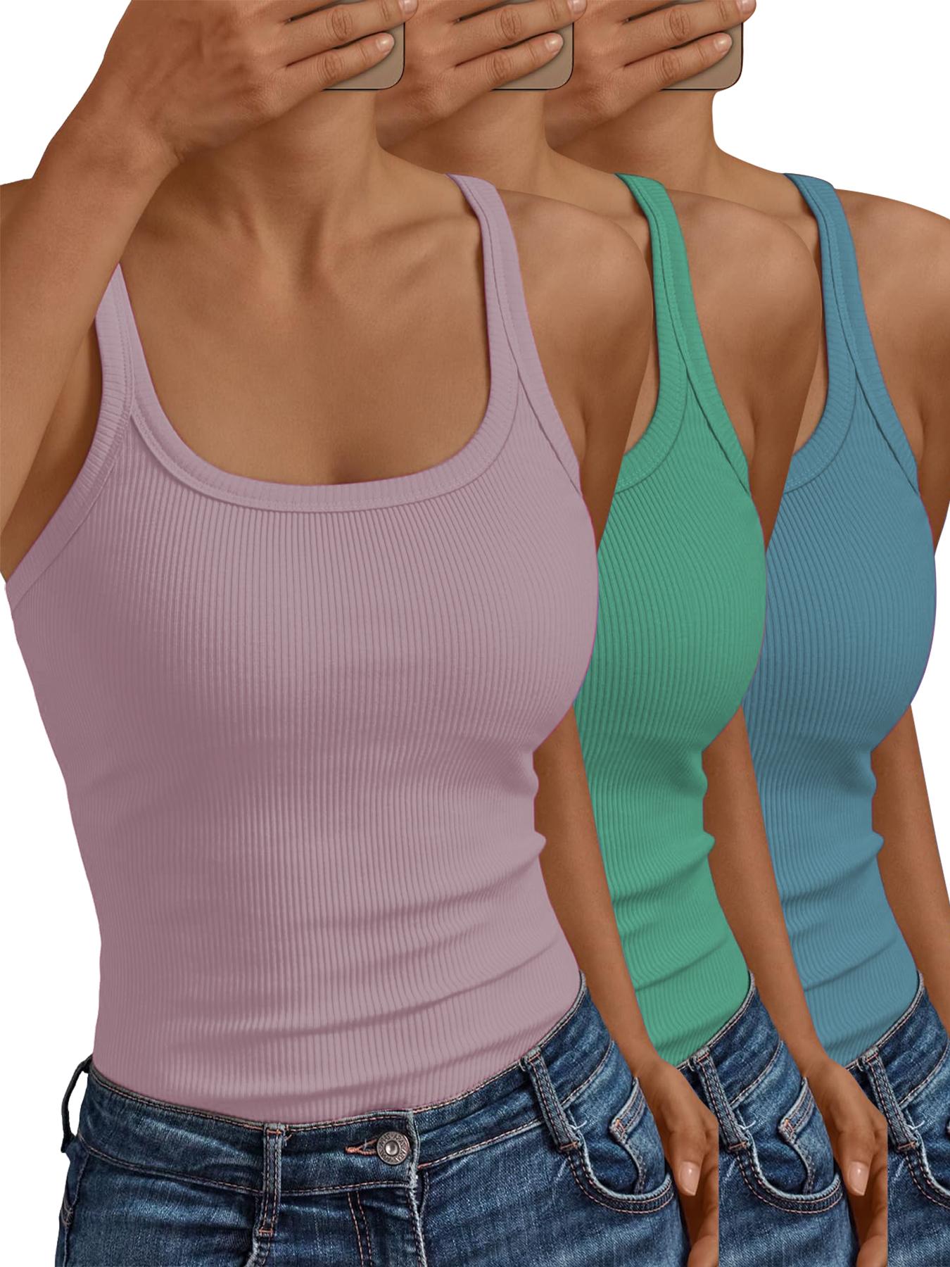 Women's Solid Scoop Neck Cami Top, Casual Sleeveless Top for Daily Wear, Ladies Clothes for All Seasons, Womenswear