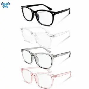 4PCS Blue Light Blocking Glasses with Free Storage Bag, Anti-Eye Strain Computer Glasses for Men & Women, UV Protection Full Rim Eyewear for Gaming, Office Work, Reading, Screen Time & Daily Use
