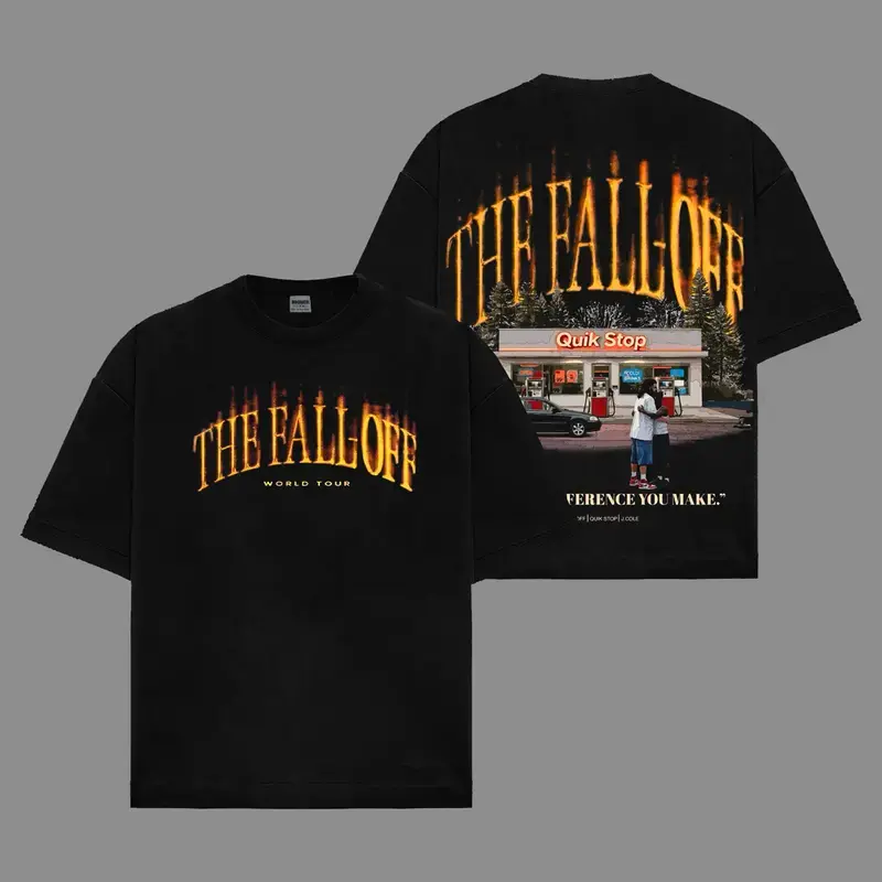 Ver 7 J Cole The Fall Off 2026 Acid Washed Unisex Oversized Premium Cotton T-Shirt, Vintage Music Merch T-Shirt, Music Rap Style, New Album Gift For Fans