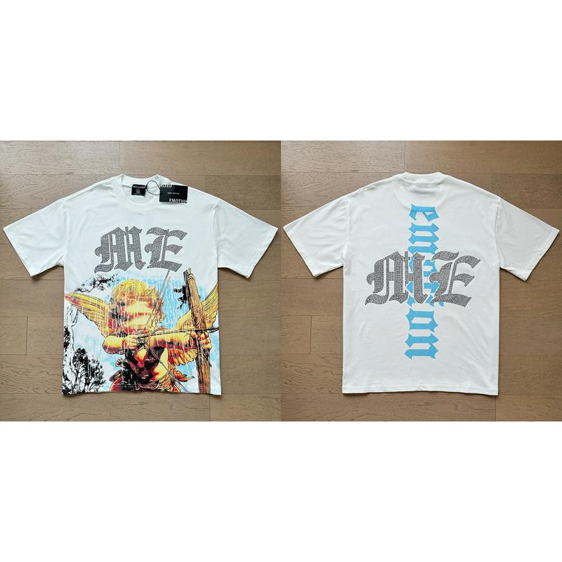 Tshirt Angel Print Cotton Streetwear Round Neck Short Sleeve Casual Daily Wear Summer Party For Men Women Couple Unisex Trendy Fashion Top