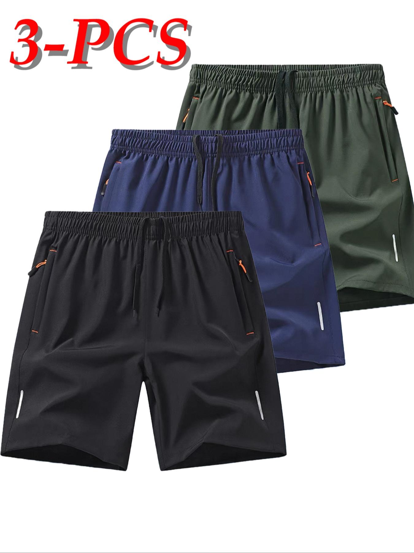 Men's Reflective Stripe Zipper Pocket Shorts, Regular Fit Casual Breathable Comfortable Shorts for Summer, Men's Bottoms for Daily Wear, Streetwear Sports Shorts