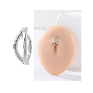 Kuniu 1pc Simple Unisex Glossy Belly Ring Piercing Body Jewelry Party Jewelry