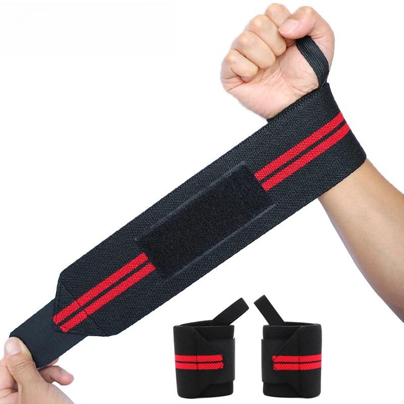 1 Pair Adjustable Bandages Weightlifting Wristbands Wrist Protector Brace Support  Professional Sports
