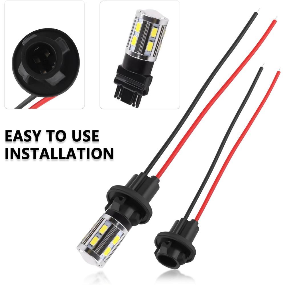 5PCS Bulb Socket with Wire Pigtail,T10 Socket For 158,161,168,175,194 ...