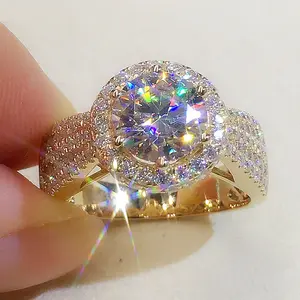 New Arrival Hearts & Arrows Moissanite Open Ring – PT950 Plated, Full Iced Out Cubic Zirconia Look, Imported Simulated Diamond, Adjustable Fit vintage jewelry