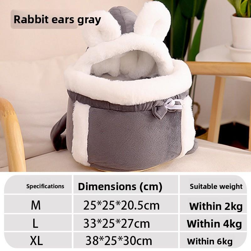 Trendy new cross-border cat bag, warm for winter, portable cat nest for going out, integrated cat cage, pet backpack