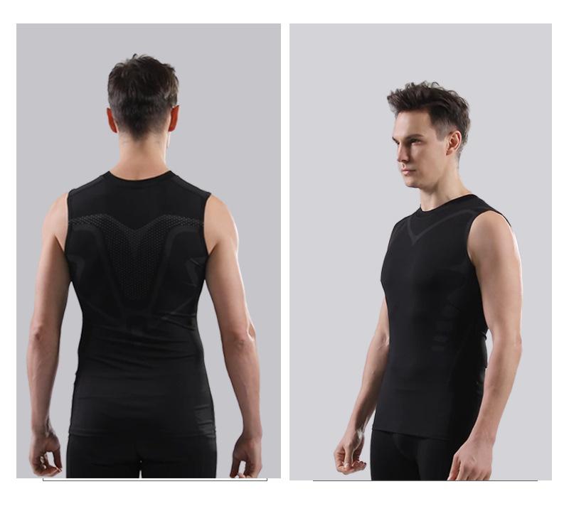 Men's Compression Tank Top, Summer Quick-Dry Elastic Workout Shirt for Basketball, Running, Gym Training, Moisture-Wicking Sleeveless Fitness Tee