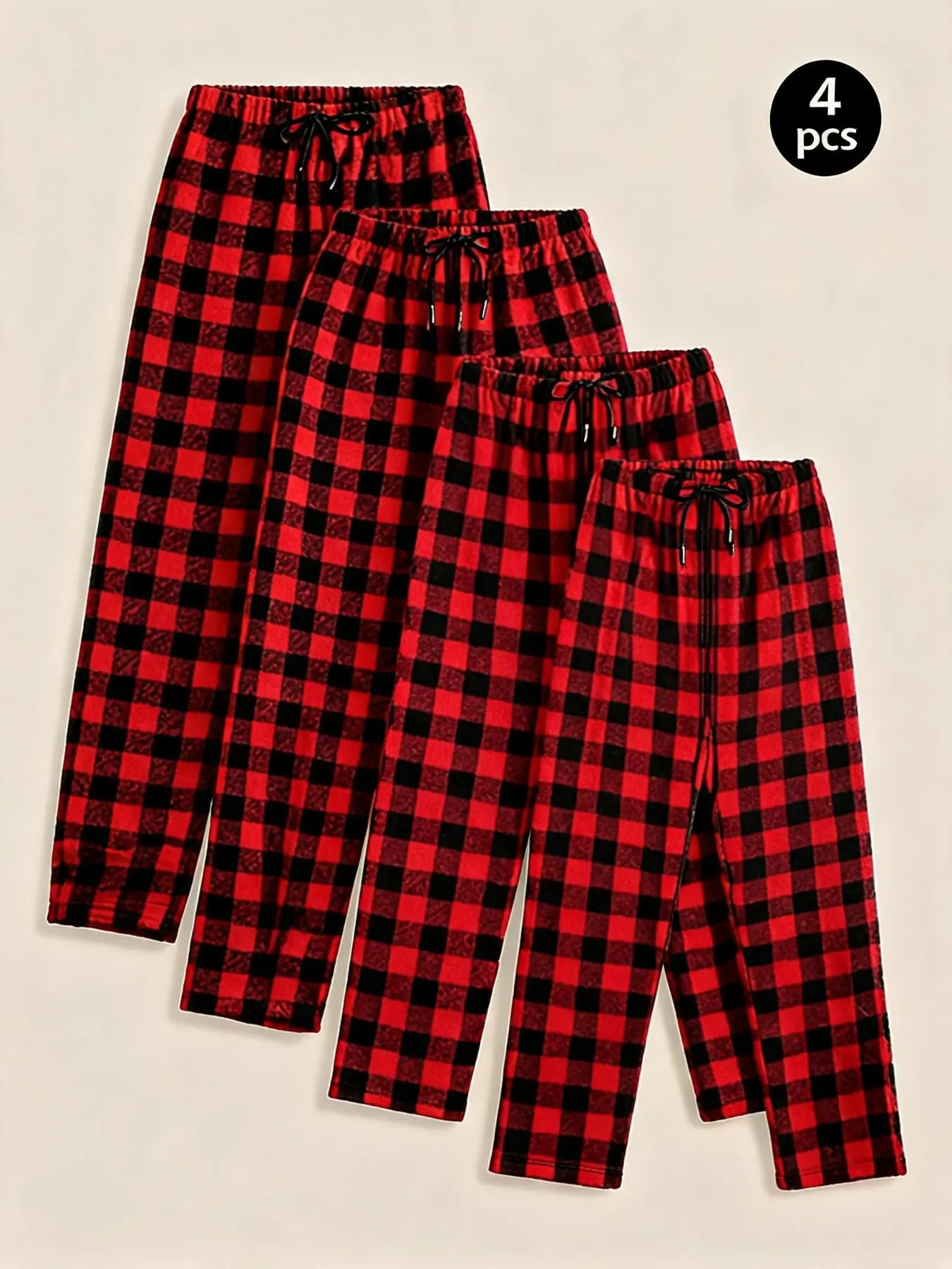 Family Matching Christmas Fleece Pants, Holiday Home Wear, Side Pockets, Casual Sleepwear for Fall Winter, Comfortable Long Pants