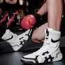 Men's Boxing Shoes, Professional Boxing Shoes, High Top Lace Up Training Shoes, Gym Shoes, Combat Training Shoes, Indoor Boxing Training Shoes, Training Footwear