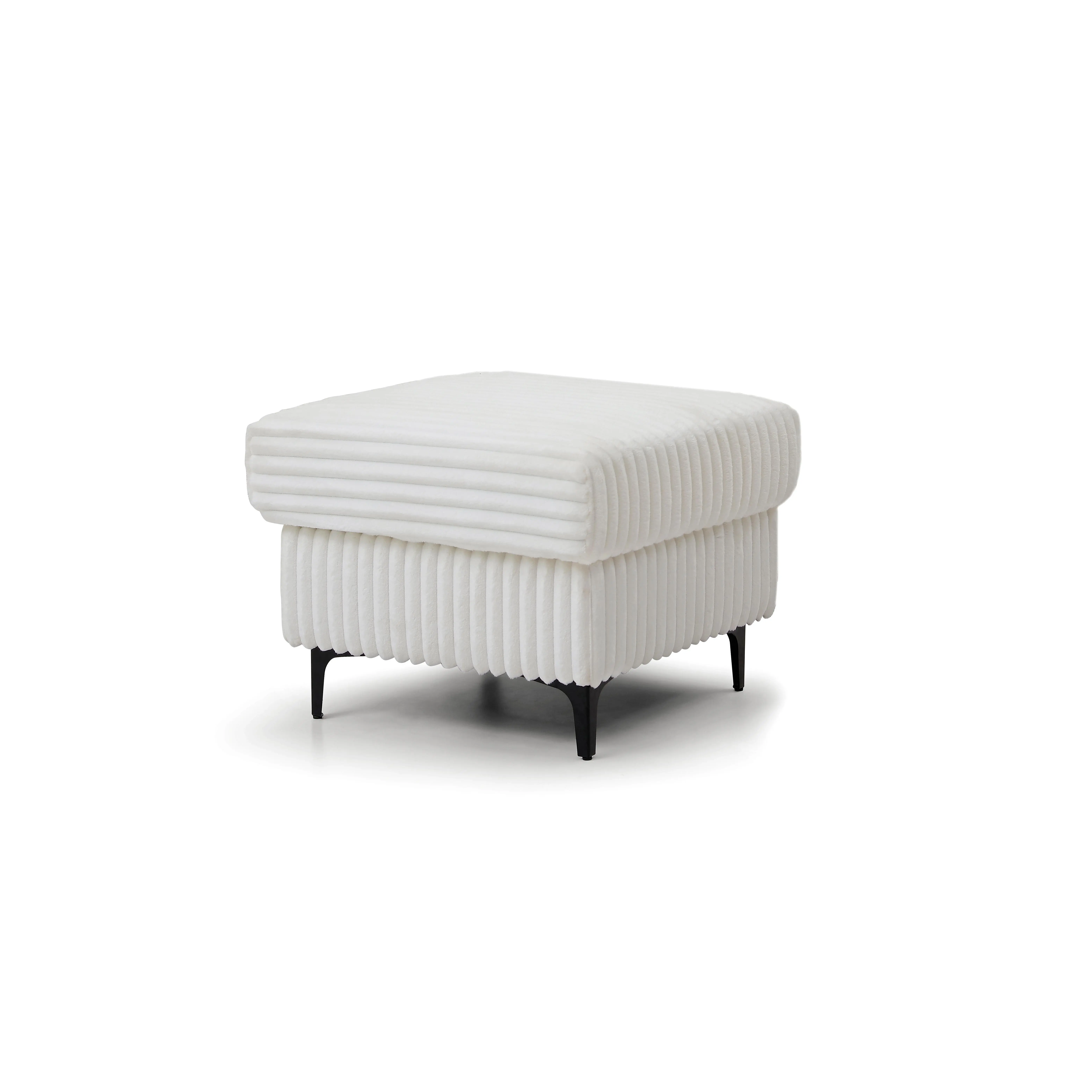 ARCH Ottoman White Footrest Stool for Living Room Bedroom Nursery, Modern Upholstered Accent Foot Stool, Compact Comfy Footstool for Reading Relaxing, Easy Clean Fabric Foot Rest, Single Ottoman, Home Furniture and Household Product Search Terms
