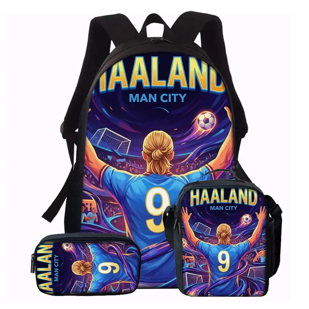 1/2/3PC Soccer Star Pattern Backpack Set – Large-Capacity Casual Backpack with Matching Clutch & Tote Bag, Perfect for Daily