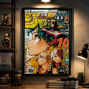 My Hero Academia Deku Poster -  Cardstock Matte Anime Shonen Jump vintage anime poster anime wall art otaku room decor Anime Poster Wall Art Print anime wall print manga lover anime fan fan art fan gift tribute anime artwork