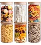 THE WELL KEPT 1.2 Gallon Wide Mouth Flour Sugar Storage Containers 2 Pcs, 4.6 Qt Glass Storage Containers with Lids, Large Pantry Glass Jar with Lid, Big Jars for Rice, Flour, Sugar, Cereal, Cookie, Coffee Kitchen Utensils