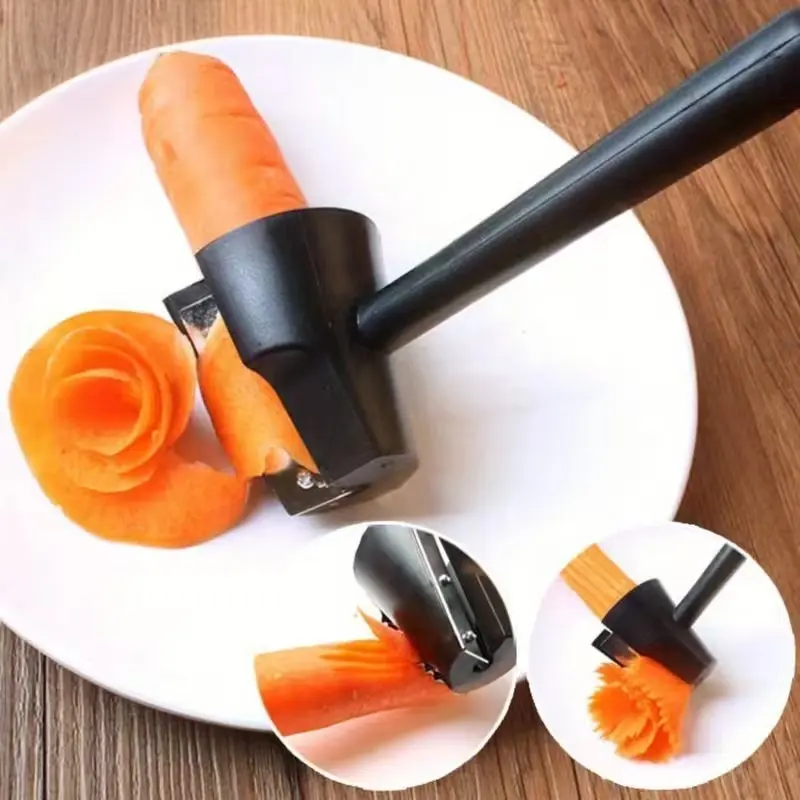 Stainless Steel Spiral Vegetable Cutter, Ideal for Cucumber Carrot Slicing, Creative Kitchen Tool, Durable Design, Easy to Use