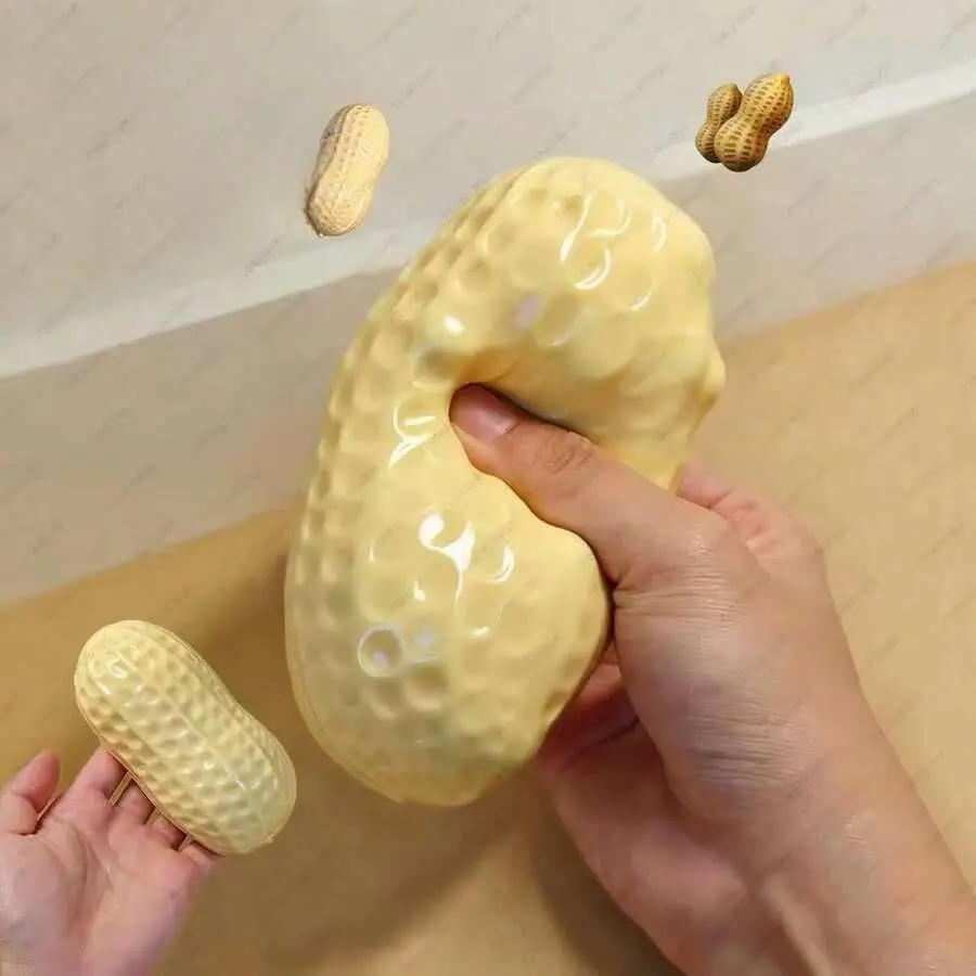 Filled Peanut Super Slow Rebound Handmade Squeeze Toy - Sticky And Moldable Stress Relief Toy, Soft And Viscous Texture, Desk Stress Relief Gift - Soft Squeeze Toy, Large Soft Stress Relief Toy,  Stress Relief Toy, Gift For Him, Pressure Relief Toy,