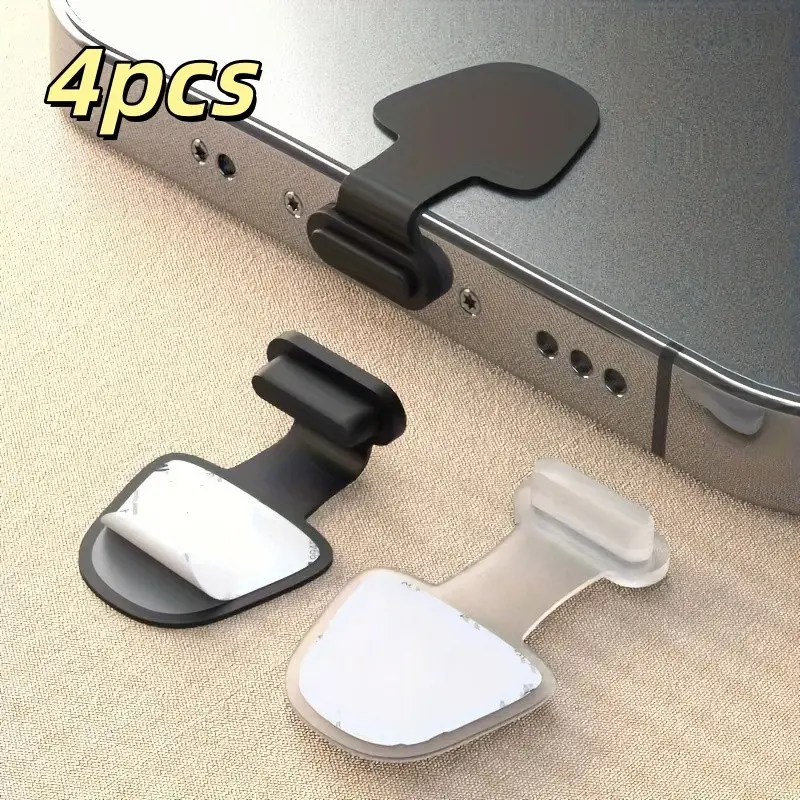 4-Pack Silicone USB-C Dust Covers, Soft Durable, for Smartphones Tablets Laptops, Type-C Port Protection, Easy Access, Device Accessories