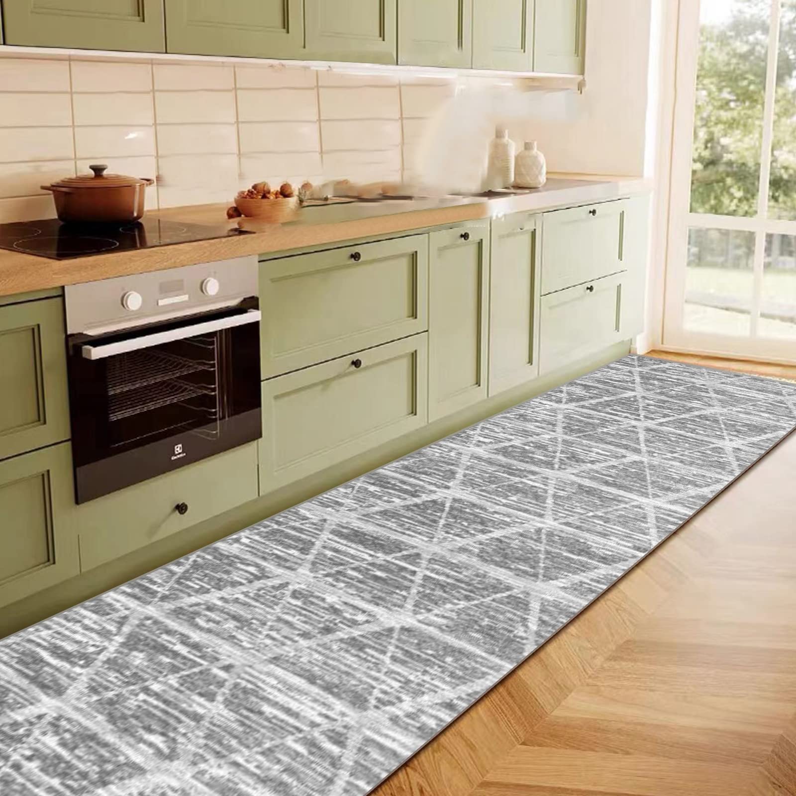 Household Modern Large Rug, Modern Area Rug, 1 Count Abstract Pattern Soft Hallway Runner Rug, Non-slip Durable Decorative Carpet for Kitchen Home, Dad Gifts for Fathers Day