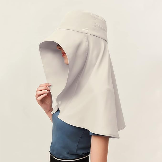 [Mother's Day Gifts]Summer Outdoor UV Protection Sun Hat for Women, Neck Flap Beach Cap, Lightweight & Breathable Wide Brim Design