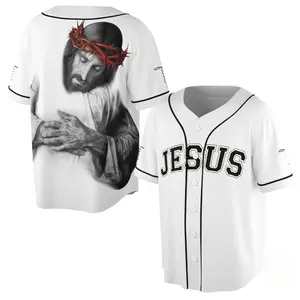 Hug of Jesus God's Love Belive In God Baseball Jersey, Inspirational Religious Gifts
