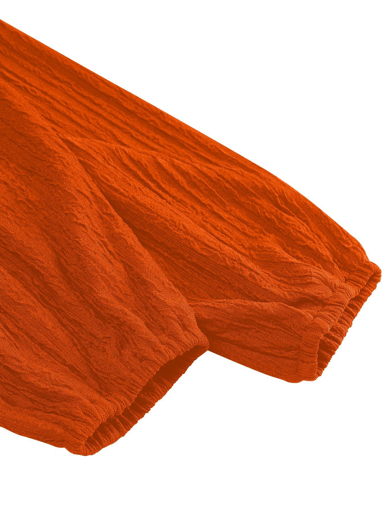 Aliling Fahsion Jumpsuit For Women Autumn Sexy Elegant Women's Jumpsuits, Deep V Neck High Waist Twist Design Long Pants, Puff Sleeve Wide Leg Pants Jumpsuit ,All Seasons Causal Wear