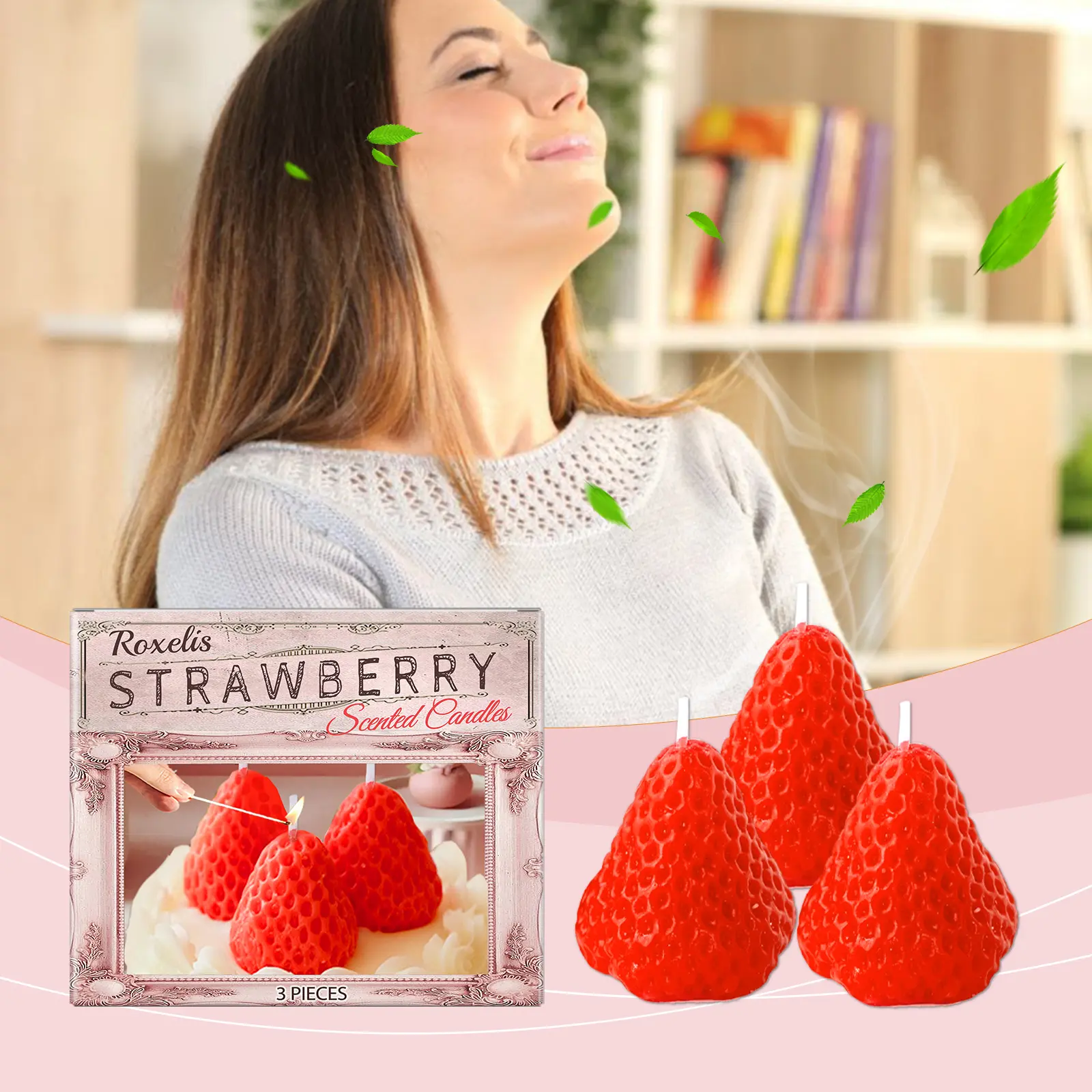 Strawberry candles add a touch of warmth and romance, making them a high-value decoration for New Year's Day and New Year, as well as a perfect birthday gift or souvenir