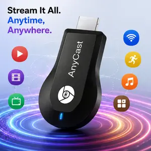 Wireless HDMI Screen Mirroring Adapter, Cast Phone Tablet Laptop to TV Projector, Miracast Display Receiver, 2.4G WiFi Plug & Play
