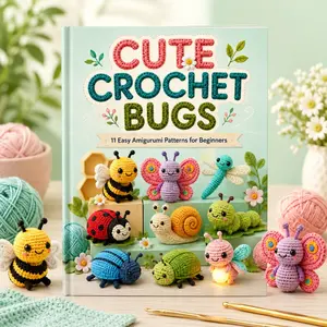 Cute Crochet Bug Crafting Guide A5 Spiral Notebook for Kids and Adults DIY Insect Amigurumi Patterns