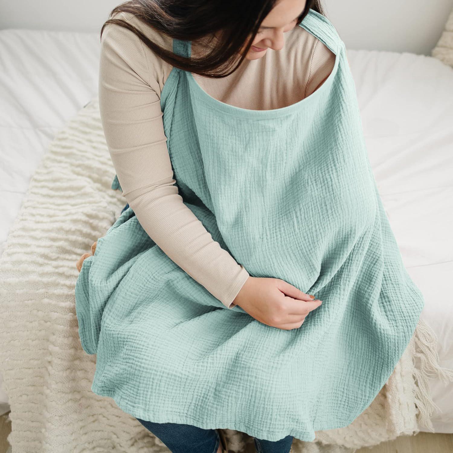 Adjustable Nursing Cover!Breathable Cotton for Discreet Feeding 🤱