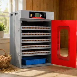 ARCH 400-Egg Commercial Cabinet Incubator Digital Poultry Hatcher Automatic Temperature Humidity Control Large Capacity Egg Turning System for Chicken Duck Goose Quail Eggs Red Polyethylene Multiple Size Options Available, Red Color Options