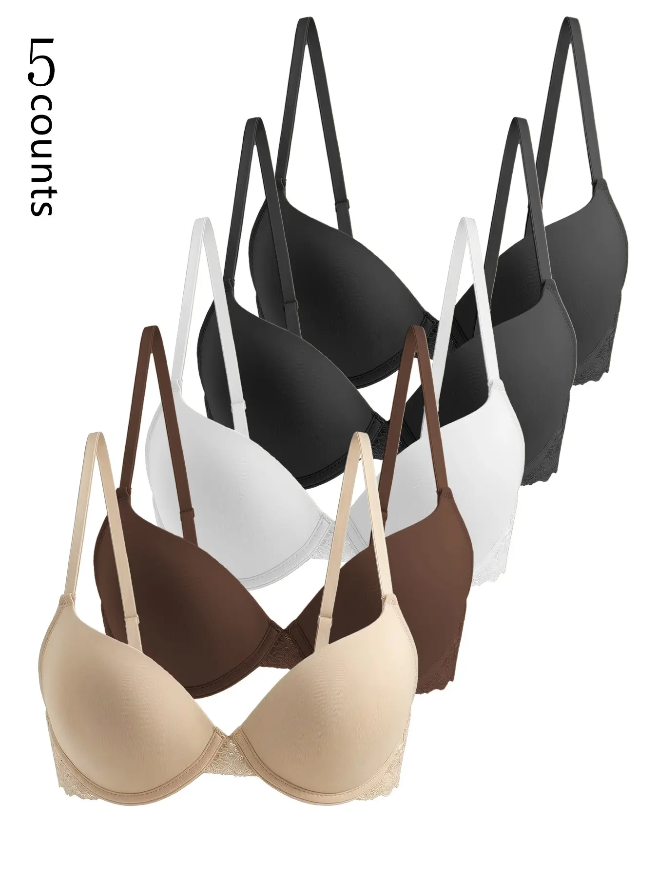 Women's Sexy Push-Up Bra with Underwire, Adjustable Straps, Backless Design, Slim-Fitting Lingerie for All Seasons, Comfortable Daily Wear